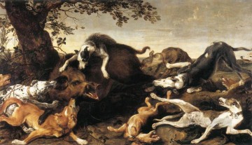 Wildschweinjagd Frans Snyders Hund Ölgemälde